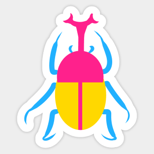 Pansexual Rhino Beetle Sticker